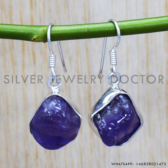Amethyst 925 Sterling Silver Earrings (SJWE-121) Amethyst 925 Sterling Silver Earrings (SJWE-121)