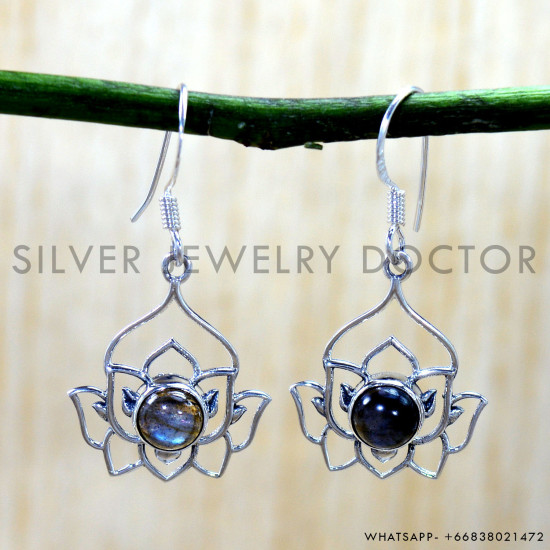 Labradorite 925 Sterling Silver Earrings (SJWE-1211) Labradorite 925 Sterling Silver Earrings (SJWE-1211)
