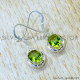 Peridot 925 Sterling Silver Earrings (SJWE-1214)