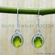 Peridot 925 Sterling Silver Earrings (SJWE-1214)