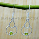 Peridot 925 Sterling Silver Earrings (SJWE-1219)
