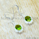 Peridot 925 Sterling Silver Earrings (SJWE-1220)