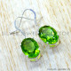 Peridot 925 Sterling Silver Earrings (SJWE-1221)