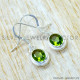 Peridot 925 Sterling Silver Earrings (SJWE-1222)