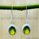 Peridot 925 Sterling Silver Earrings (SJWE-1222)
