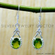 Peridot 925 Sterling Silver Earrings (SJWE-1223)