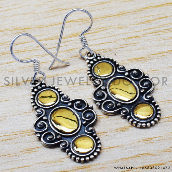 Wholesale Price 925 Sterling Silver And Brass Jaipur Jewelry Earring SJWE-150