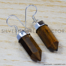 Tiger Eye 925 Sterling Silver Earrings (SJWE-163) Tiger Eye 925 Sterling Silver Earrings (SJWE-163)
