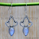 Rainbow Moonstone 925 Sterling Silver Earrings (SJWE-172)