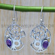 Amethyst 925 Sterling Silver Earrings (SJWE-177)