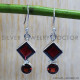 Garnet 925 Sterling Silver Earrings (SJWE-198)