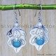Chalcedony 925 Sterling Silver Earrings (SJWE-2)
