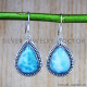 Larimar 925 Sterling Silver Earrings (SJWE-212)