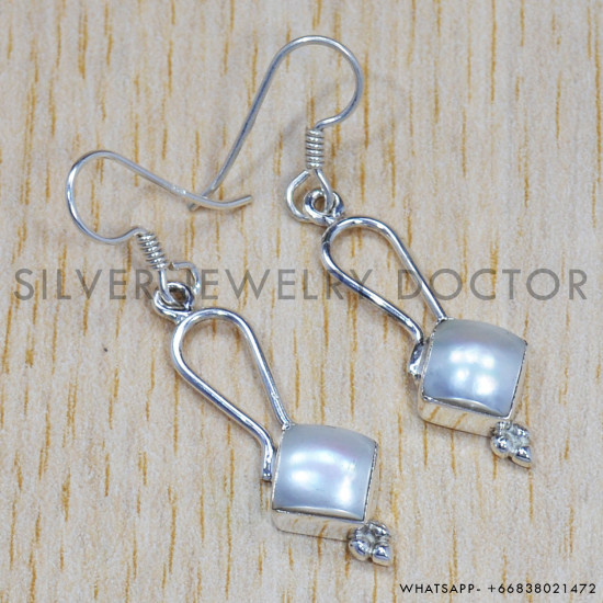 Pearl 925 Sterling Silver Earrings (SJWE-218) Pearl 925 Sterling Silver Earrings (SJWE-218)
