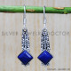 Lapis Lazuli 925 Sterling Silver Earrings (SJWE-219) Lapis Lazuli 925 Sterling Silver Earrings (SJWE-219)