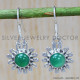 Green Onyx 925 Sterling Silver Earrings (SJWE-226) Green Onyx 925 Sterling Silver Earrings (SJWE-226)