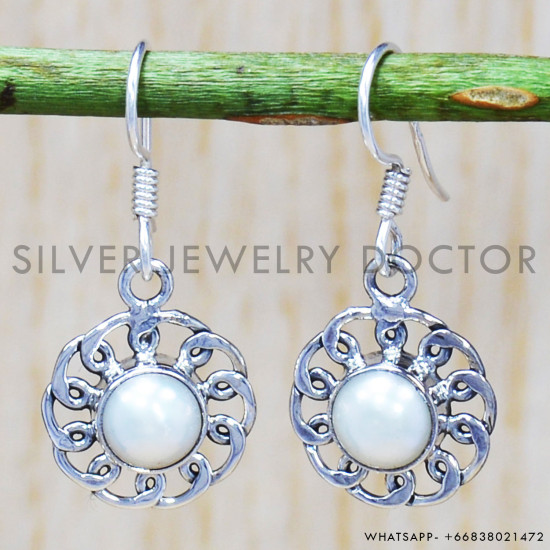 Pearl 925 Sterling Silver Earrings (SJWE-231) Pearl 925 Sterling Silver Earrings (SJWE-231)