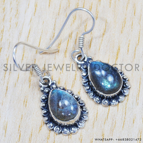 Labradorite 925 Sterling Silver Earrings (SJWE-243) Labradorite 925 Sterling Silver Earrings (SJWE-243)