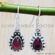 Garnet 925 Sterling Silver Earrings (SJWE-245) Garnet 925 Sterling Silver Earrings (SJWE-245)