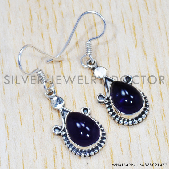 Amethyst 925 Sterling Silver Earrings (SJWE-247) Amethyst 925 Sterling Silver Earrings (SJWE-247)