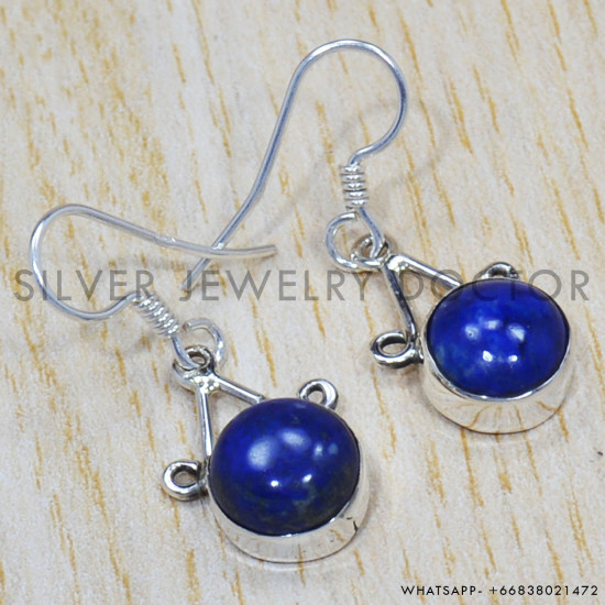 Lapis Lazuli 925 Sterling Silver Earrings (SJWE-265) Lapis Lazuli 925 Sterling Silver Earrings (SJWE-265)