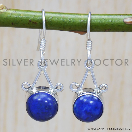 Lapis Lazuli 925 Sterling Silver Earrings (SJWE-265) Lapis Lazuli 925 Sterling Silver Earrings (SJWE-265)