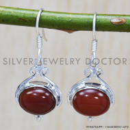 Carnelian 925 Sterling Silver Earrings (SJWE-268) Carnelian 925 Sterling Silver Earrings (SJWE-268)