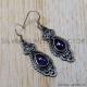 Amethyst 925 Sterling Silver Earrings (SJWE-27)