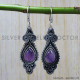 Amethyst 925 Sterling Silver Earrings (SJWE-27)