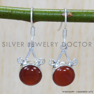 Carnelian 925 Sterling Silver Earrings (SJWE-272) Carnelian 925 Sterling Silver Earrings (SJWE-272)