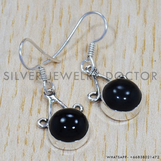 Black Onyx 925 Sterling Silver Earrings (SJWE-273) Black Onyx 925 Sterling Silver Earrings (SJWE-273)