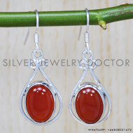 Carnelian 925 Sterling Silver Earrings (SJWE-288) Carnelian 925 Sterling Silver Earrings (SJWE-288)