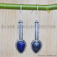 Lapis Lazuli 925 Sterling Silver Earrings (SJWE-293)