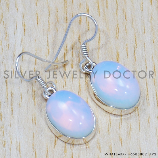 Opal 925 Sterling Silver Earrings (SJWE-300) Opal 925 Sterling Silver Earrings (SJWE-300)