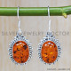 Amber 925 Sterling Silver Earrings (SJWE-306) Amber 925 Sterling Silver Earrings (SJWE-306)