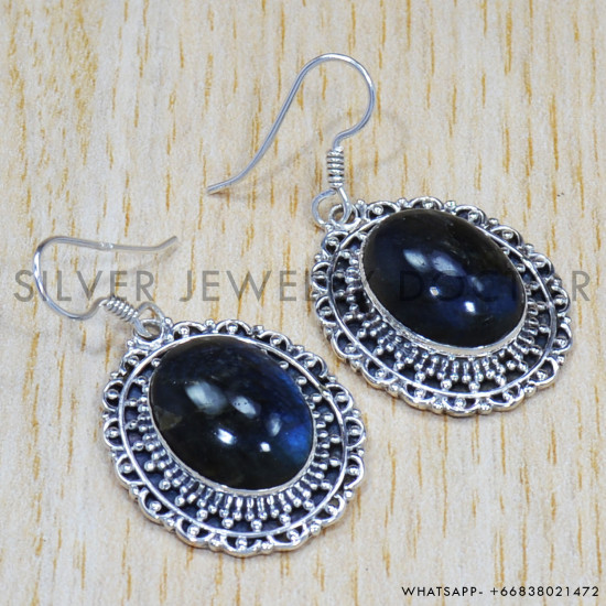 Labradorite 925 Sterling Silver Earrings (SJWE-312) Labradorite 925 Sterling Silver Earrings (SJWE-312)