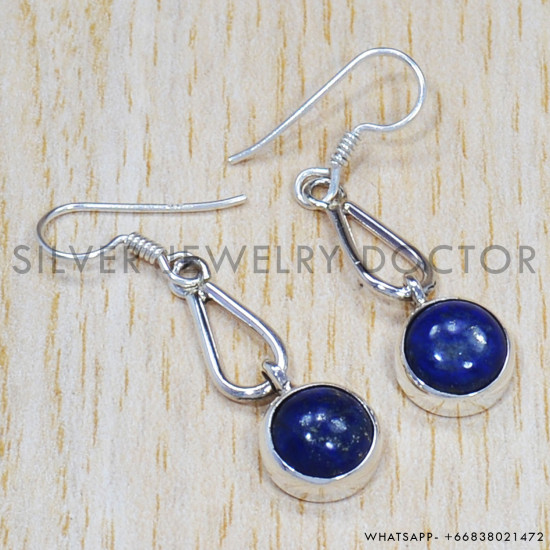 Lapis Lazuli 925 Sterling Silver Earrings (SJWE-314) Lapis Lazuli 925 Sterling Silver Earrings (SJWE-314)