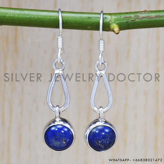 Lapis Lazuli 925 Sterling Silver Earrings (SJWE-314) Lapis Lazuli 925 Sterling Silver Earrings (SJWE-314)