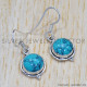 Turquoise 925 Sterling Silver Earrings (SJWE-319) Turquoise 925 Sterling Silver Earrings (SJWE-319)