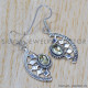 Green Amethyst 925 Sterling Silver Earrings (SJWE-329) Green Amethyst 925 Sterling Silver Earrings (SJWE-329)