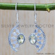 Green Amethyst 925 Sterling Silver Earrings (SJWE-329) Green Amethyst 925 Sterling Silver Earrings (SJWE-329)