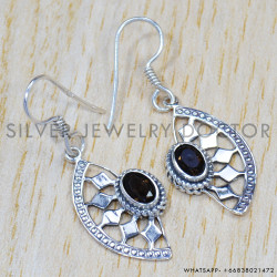 Smoky Quartz 925 Sterling Silver Earrings (SJWE-331) Smoky Quartz 925 Sterling Silver Earrings (SJWE-331)