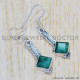 Emerald 925 Sterling Silver Earrings (SJWE-333)
