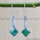 Emerald 925 Sterling Silver Earrings (SJWE-333)