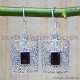 Garnet 925 Sterling Silver Earrings (SJWE-336) Garnet 925 Sterling Silver Earrings (SJWE-336)