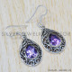 Amethyst 925 Sterling Silver Earrings (SJWE-341) Amethyst 925 Sterling Silver Earrings (SJWE-341)