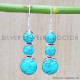 Turquoise 925 Sterling Silver Earrings (SJWE-347) Turquoise 925 Sterling Silver Earrings (SJWE-347)
