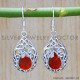 Carnelian 925 Sterling Silver Earrings (SJWE-348) Carnelian 925 Sterling Silver Earrings (SJWE-348)