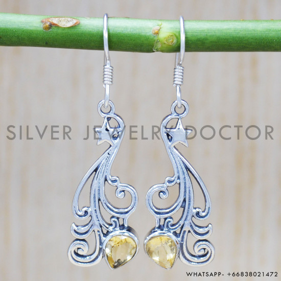 Citrine 925 Sterling Silver Earrings (SJWE-353) Citrine 925 Sterling Silver Earrings (SJWE-353)