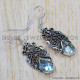 Blue Topaz 925 Sterling Silver Earrings (SJWE-367) Blue Topaz 925 Sterling Silver Earrings (SJWE-367)